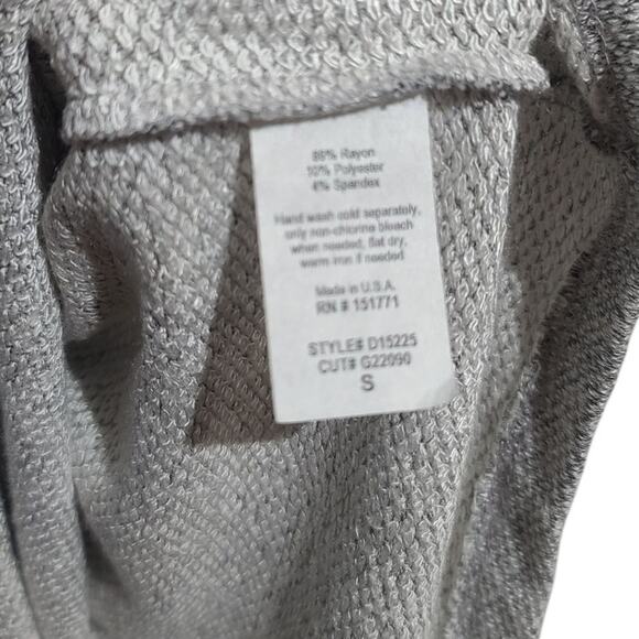 Gilli Gray Tie Front Waist Mock Neck Long Sleeve Knit Dress Size S - Picture 5 of 5